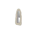 Artistic Irregular Shaped Mirror With Creamy White Textured Frame Design