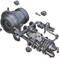 Gearbox internal structure 3d model