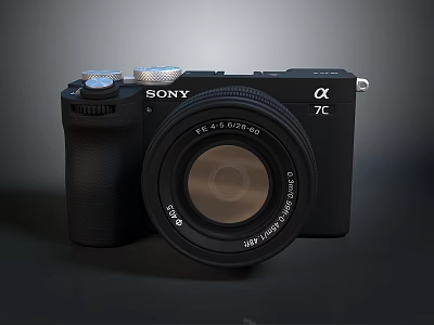 Sony Alpha Digital Camera Electronic Device With High Quality Lens And Modern Design 3d model
