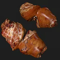 Cooked Pork Hock With Brownish Yellow Skin Tender Juicy Meat Texture