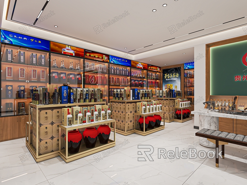 Modern liquor and tobacco specialty store cigarette hotel cashier shelf alcohol and tobacco display cabinet cigarette hotel display cabinet model