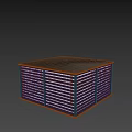 Modern Black Outdoor Light With Striped Metal Panels For Garden Patio Decoration