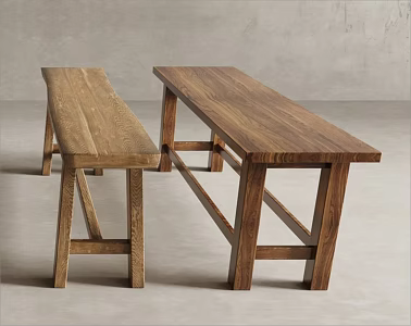 Long stool 3d model