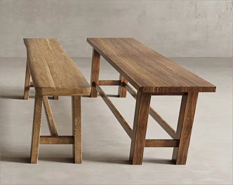 Long stool 3d model