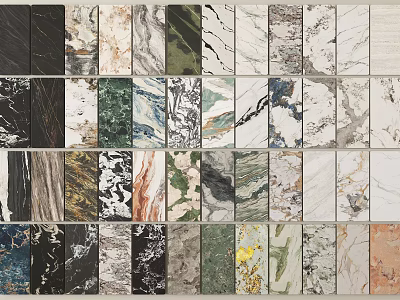 Marble Wall Panels With Various Natural Textures And Color Options For Interior 3d model