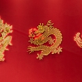 Chinese dragon wall pendant combination 3d model