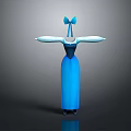 Fashionable Elegant Blue Long Dress With Bow Decoration And Classic Design