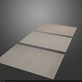 Light Colored Textured Square Rugs Set of Three for Modern Living Room Decor