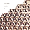 Geometric Metallic Copper Wall Design With 3D Pyramid Patterns And Textured Surface