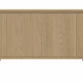 Light Wood Minimalist Modern Storage Cabinets With Vertical Slats Design