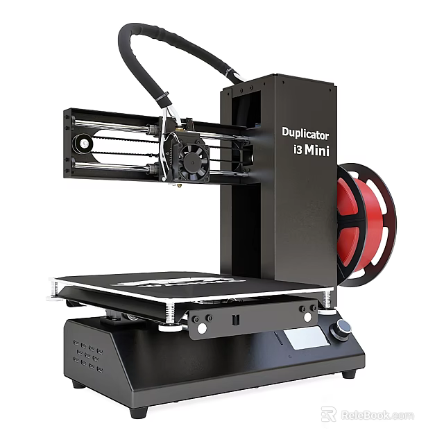 Black Duplicator i3 Mini 3D Printer is a Compact Office Appliance with Desktop Design 3d model 