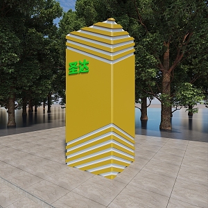 Shopping Mall Package Column Effect Diagram Gate Column Effect Diagram Modeling Column Effect Diagram 3d model