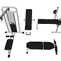Modern Home Gym Sports Equipment With Weight Bench And Seated Training Machines