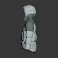 Hooded Blue and White Padded Down Jacket for Winter Warmth and Fashionable Look