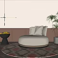 Modern single sofa 3d model