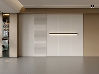 Modern Italian Sofa Background Wall Modern Decoration Balcony Cabinet Living Room Cabinet Wooden Decorative Background Wall 3d model