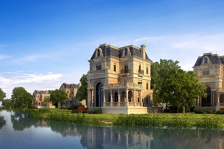 French Villa 3d model