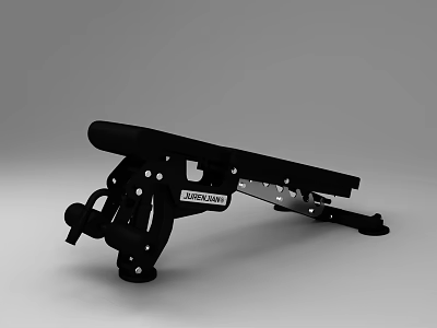Adjustable Black Fitness Bench With Stable Design For Home Gym Workouts 3d model
