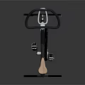 Black Stationary Exercise Bike With Ergonomic Seat And Handlebar For Home Fitness