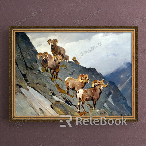 American Animal Painting Green Restaurant History Famous Painting model