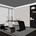 Modern Study Simple Study 3d model
