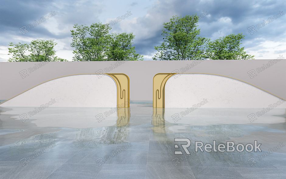 Modern Landscape Wall Landscape Wall Enclosure Wall Landscape Wall Background Wall Landscape Structure Landscape Setches model