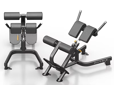 Matrix Black Sports Equipment Leg Curl And Extension Machines For Fitness Gym Training 3d model
