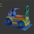 Children's Colorful Toy Car With Playful Design And Cartoon Patterns
