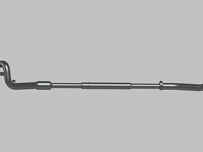 Durable Curved Metal Rod With Connecting Segments And Cylindrical Parts Structure Design 3d model