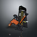 Modern Multifunctional Fitness Training Chair With Black Frame And Orange Seat