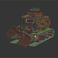 CARTOON TANKS INDUSTRIAL LOFT TANKS 3d model