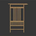 Wooden Gazebo With Slatted Design And Canopy Top For Outdoor Garden Use