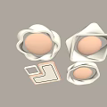 Different Shaped White Ceiling Lights With Warm Yellow Glow For Modern Home Decor