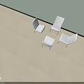 Modern White Leisure Chairs with Metal Legs in Contemporary Indoor Setting