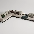 Modern Corner Sofa Minotti Multiplayer Sofa Multiplayer Sofa 3d model