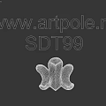 White Decorative Architectural Component With Unique Curved Design And Smooth Surface