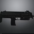 Modern Black Assault Rifle with Tactical Rail System Magazine Grip and Barrel 3D Rendered Design