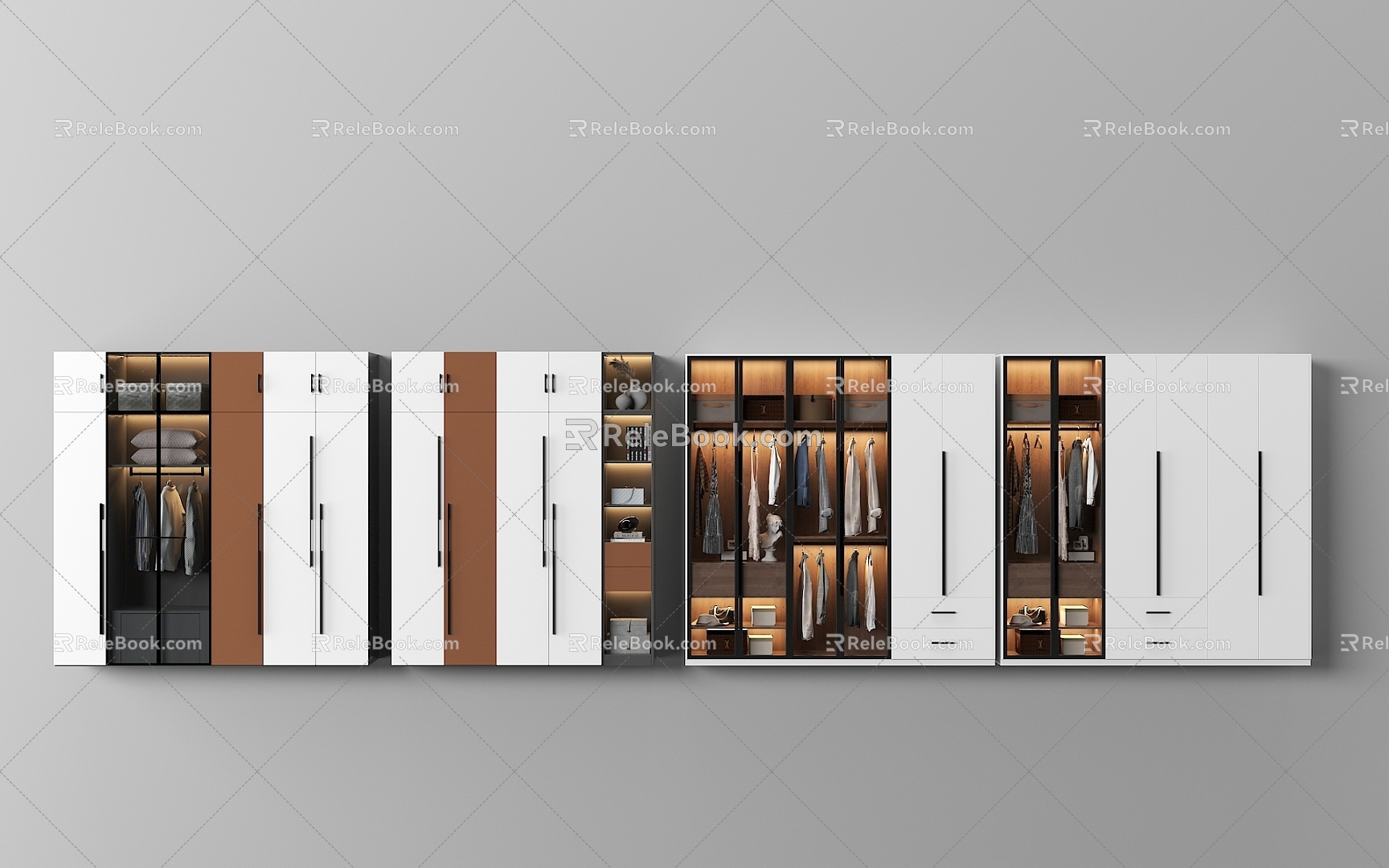 Light Luxury Wardrobe 3d model