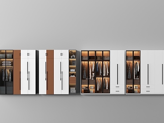 Light Luxury Wardrobe 3d model