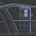 Modern Industrial Factory Building With Large Windows Spacious Parking And Delivery Trucks