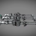 Industrial Metal Pipe And Valve Components In Various Sizes And Finishes