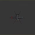 Military Attack Helicopter With Weapons Missiles Dark Rotors And Cockpit Design Details