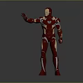 Red and Gold Iron Man Superhero Character in High Tech Armor Suit