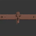 Red Brown Industrial Mechanical Equipment with Cross Bracket Spring and Bolted Parts