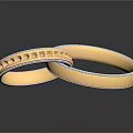 Elegant Gold Rings With Diamond Encrusted Edges And Intertwined Design