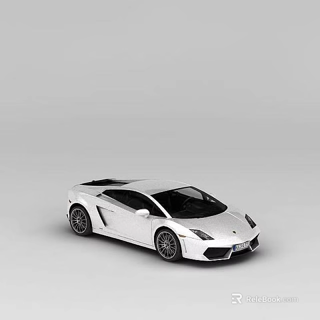 Tech Exhibition Hall Featuring Modern Luxury White Sports Car Display with Innovative Design 3d model 