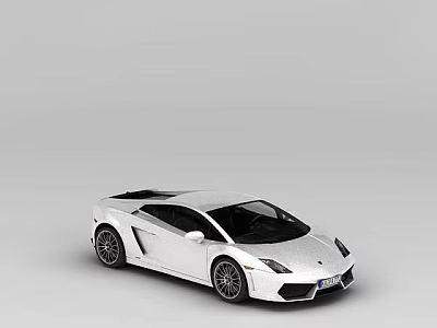 Tech Exhibition Hall Featuring Modern Luxury White Sports Car Display with Innovative Design 3d model