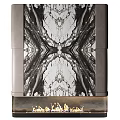 Modern Elegant Fireplace Design With Symmetrical Marble Pattern And Metal Frame 3d model