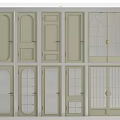 Light Color Swing Doors With Various Designs And Glass Panel Options