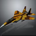 Modern Fighter Jet With Orange And Brown Camouflage Sleek Aerodynamic Design